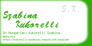 szabina kukorelli business card